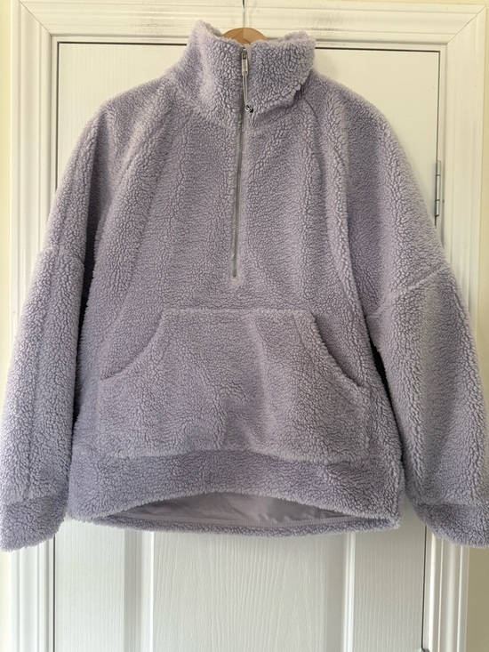 lululemon athletica Sweaters - Lululemon Scuba Oversized Half Zip Fleece Pullover Lavender Purple